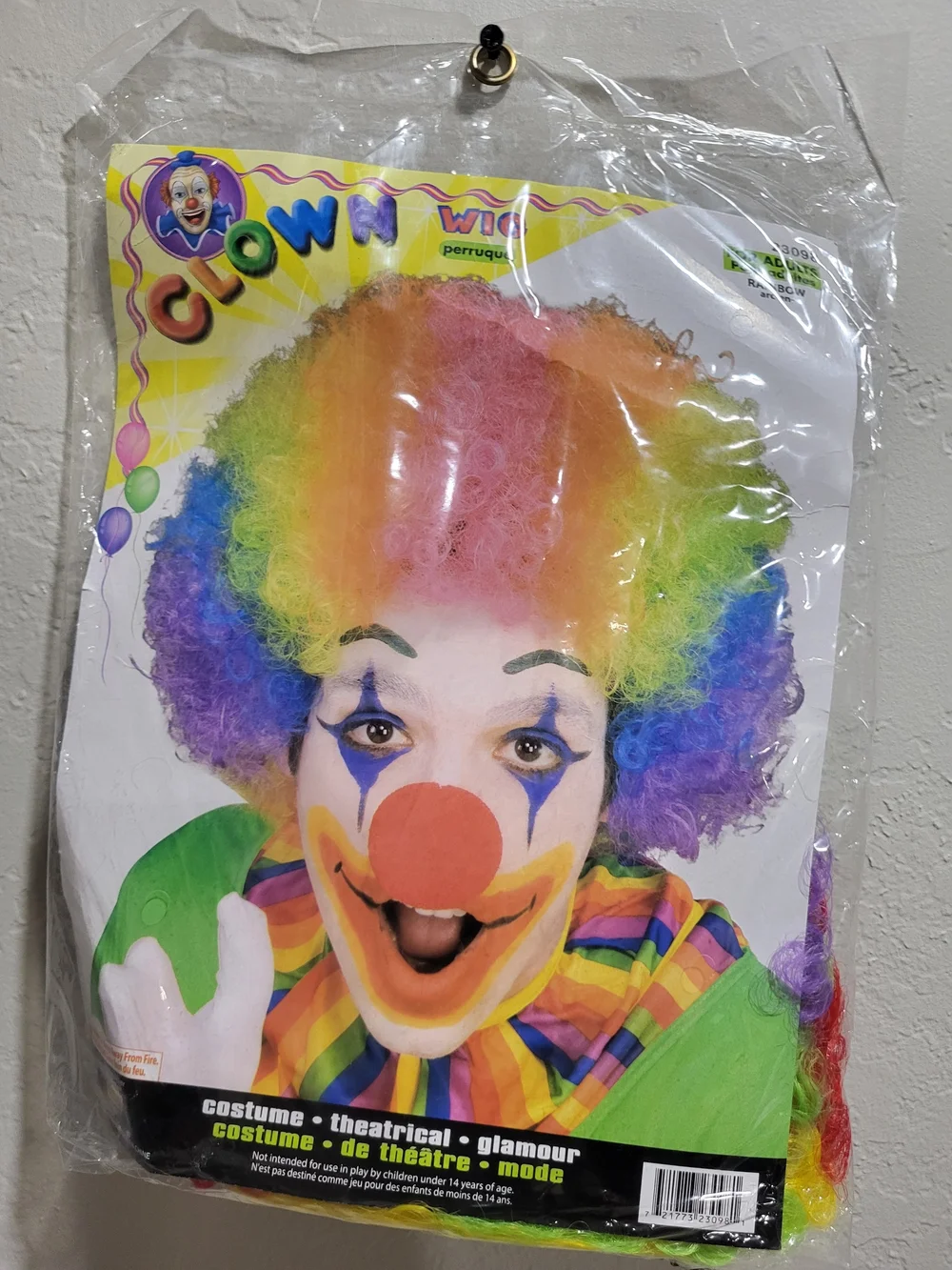 Rainbow Clown Wig - Multicolor Curly Afro